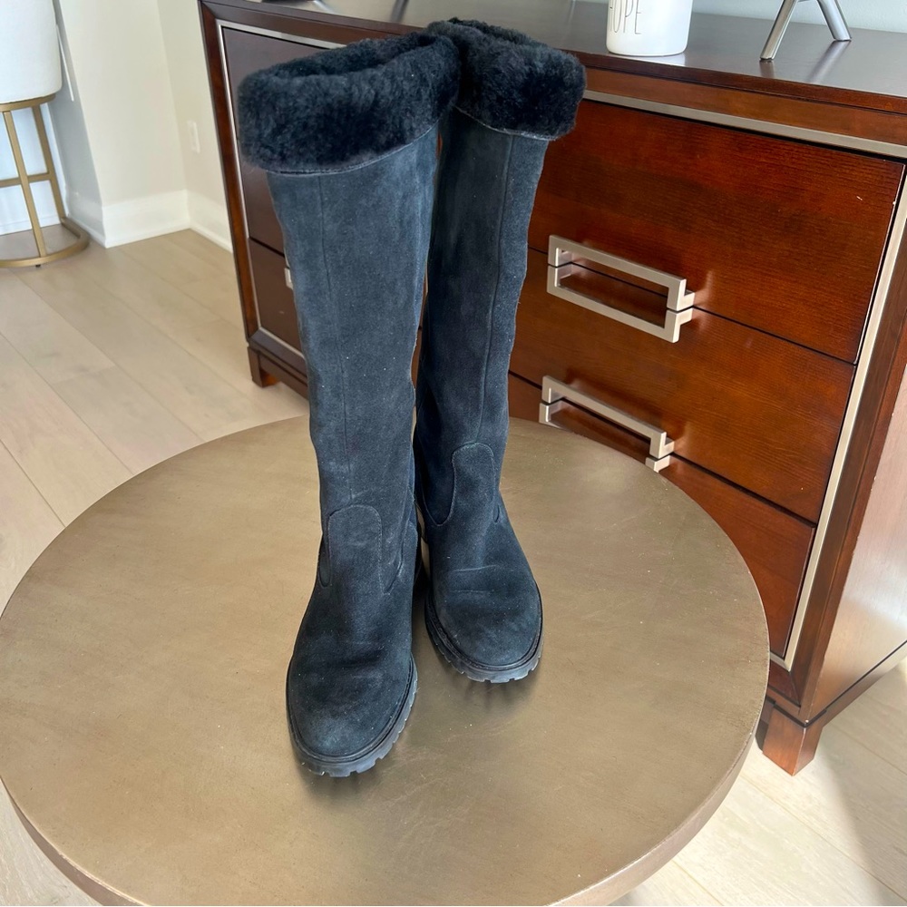 SUEDE BOOTS IN BLACK